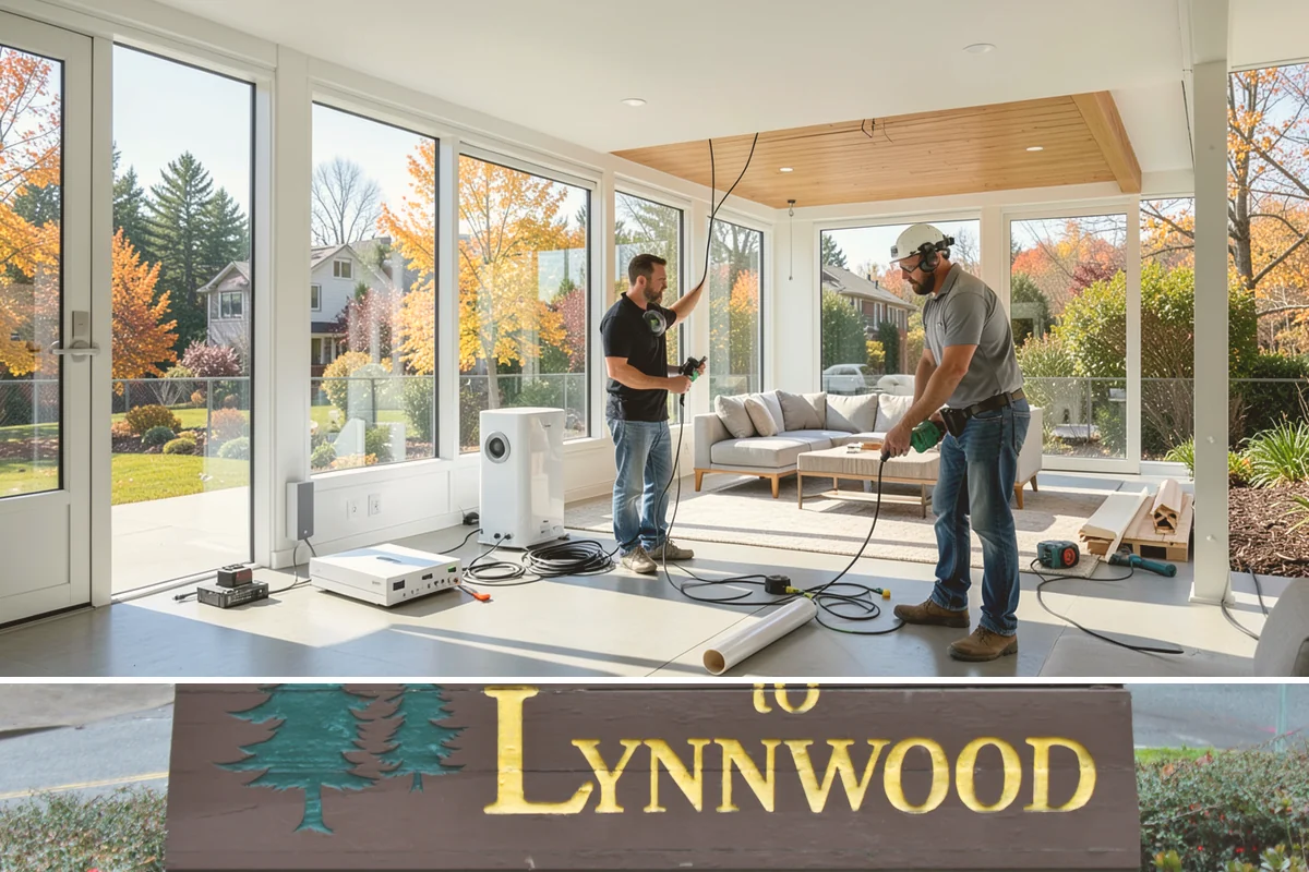 Glass Railing Installation in Lynnwood, Snohomish County, WA - Glass railing work is precise indoor installation suited to any time of year.
