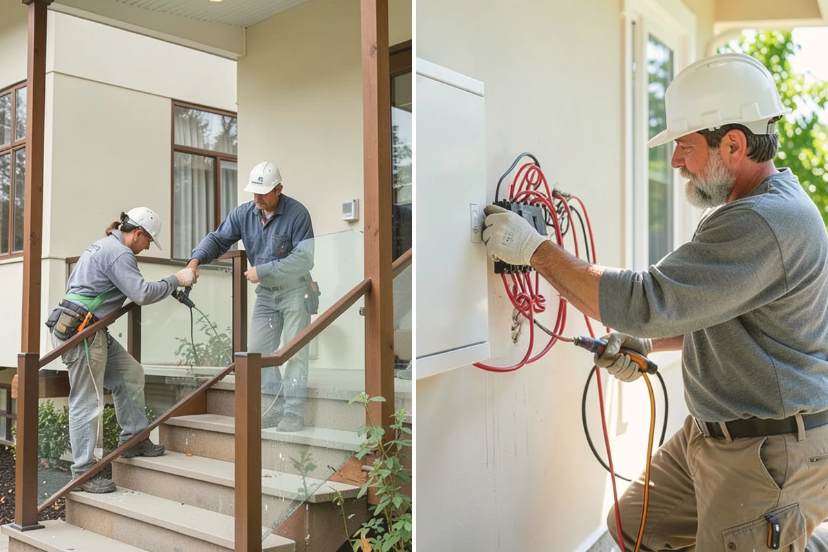 Glass Railing Installation in Newcastle, King County, WA - Measure openings and order tempered glass to fit