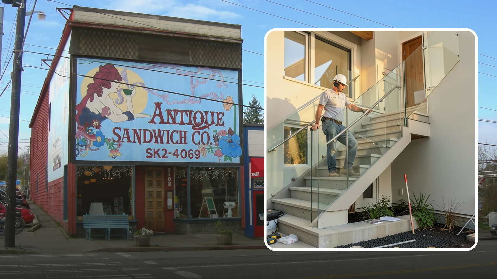Glass Railing Installation in Ruston, Pierce County, WA - Tempered glass railings that add safety and light-filled openness to any stair or landing.