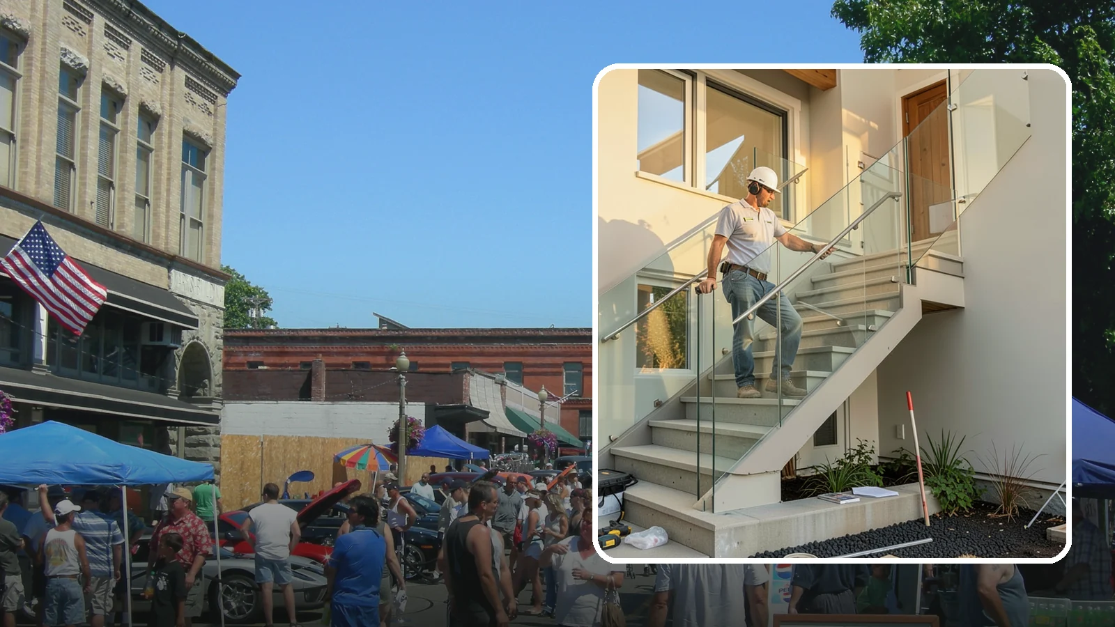 Glass Railing Installation in Snohomish, Snohomish County, WA - Tempered glass railings that add safety and light-filled openness to any stair or landing.