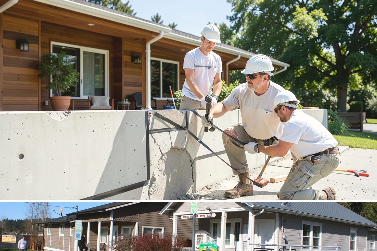 Glass Railing Installation in South Prairie, Pierce County, WA - Glass railing work is precise indoor installation suited to any time of year.