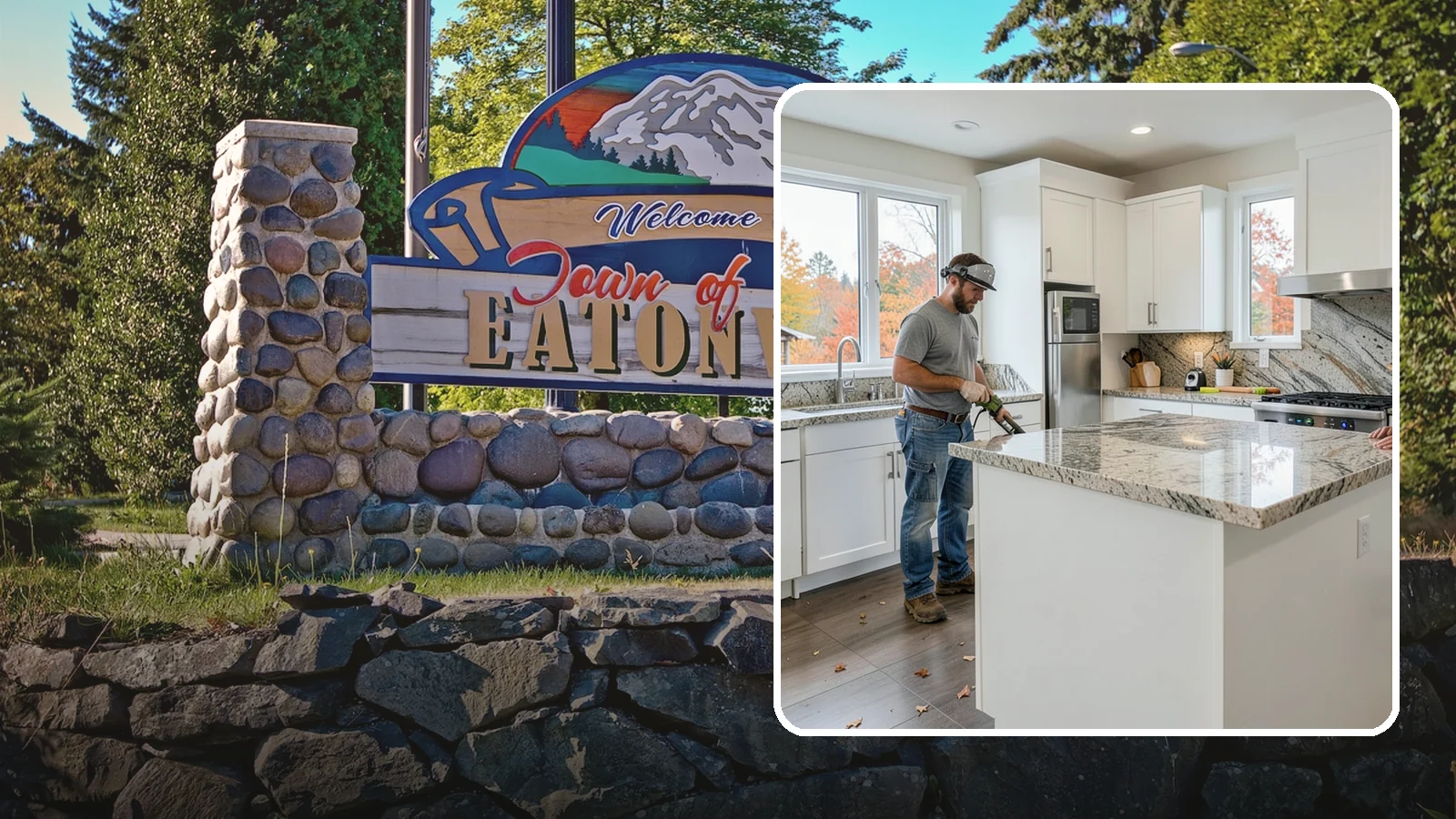 Granite Countertop Installation in Eatonville, Pierce County, WA - Natural granite countertop installation offering one-of-a-kind stone patterns and rugged heat-resistant durability.