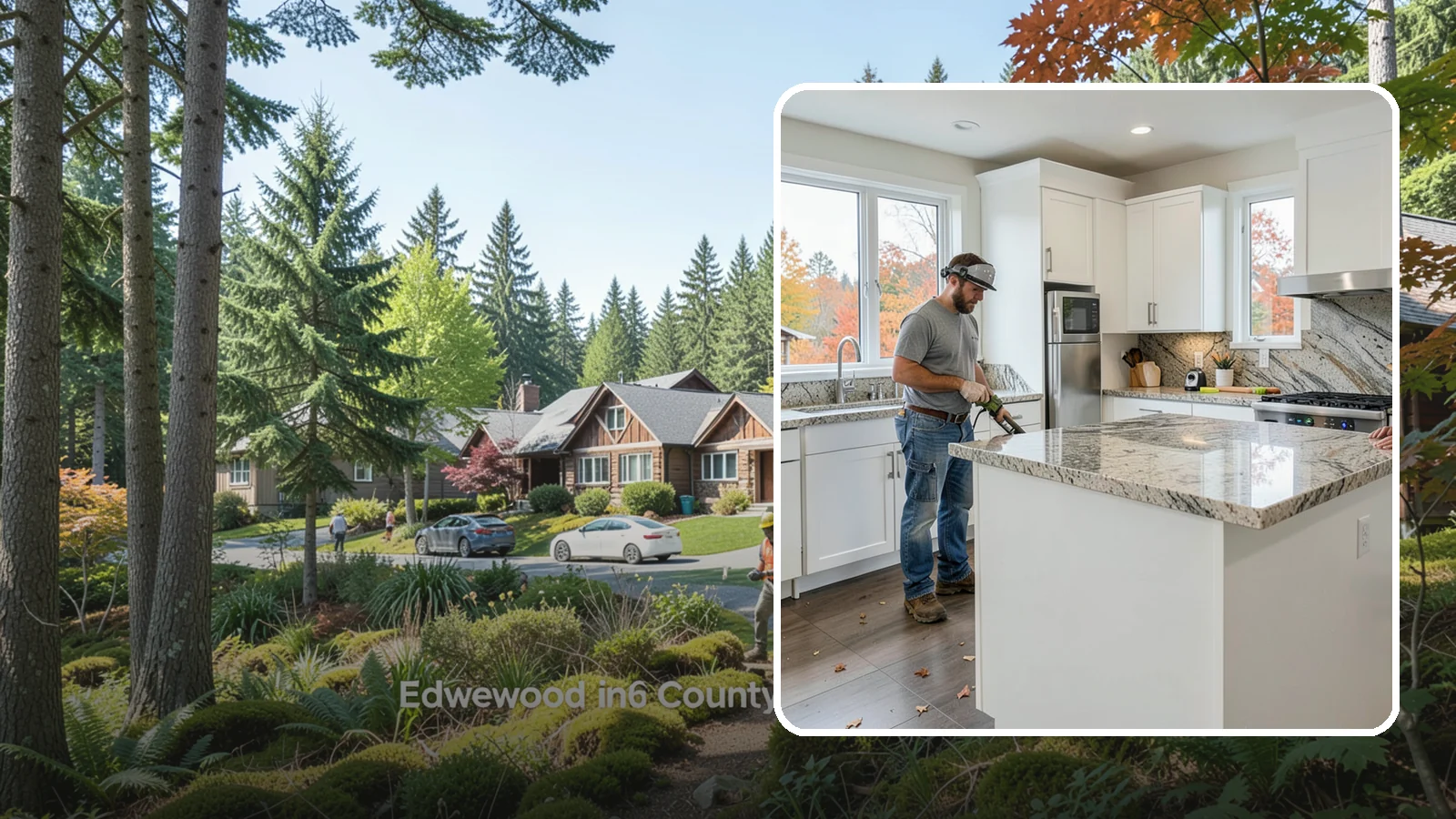 Granite Countertop Installation in Edgewood, Pierce County, WA - Natural granite countertop installation offering one-of-a-kind stone patterns and rugged heat-resistant durability.