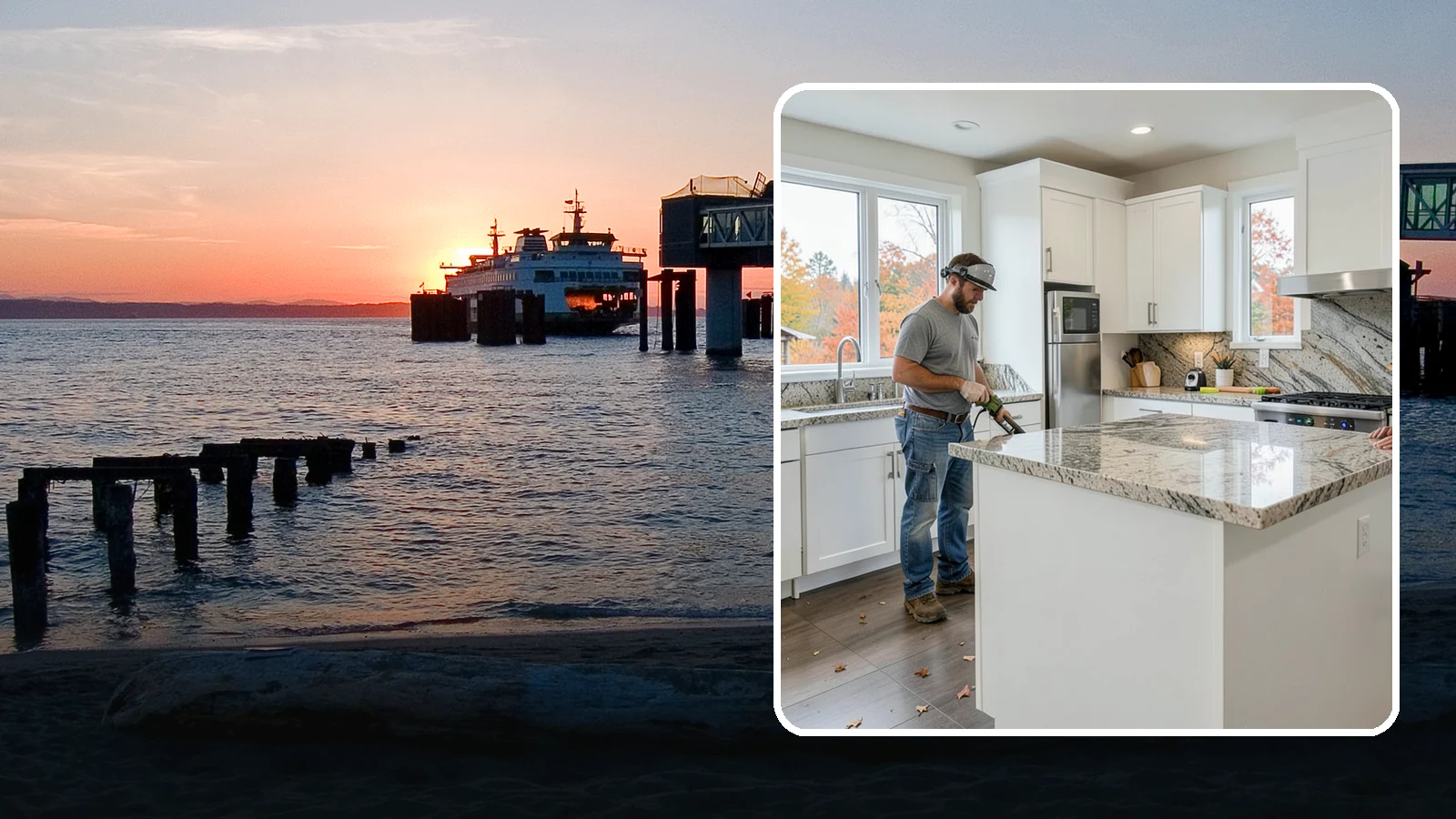 Granite Countertop Installation in Edmonds, Snohomish County, WA - Natural granite countertop installation offering one-of-a-kind stone patterns and rugged heat-resistant durability.