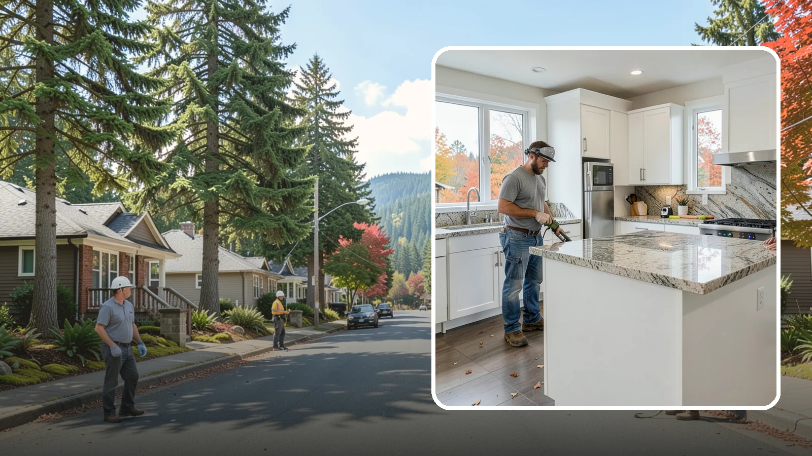Granite Countertop Installation in Hunts Point, King County, WA - Natural granite countertop installation offering one-of-a-kind stone patterns and rugged heat-resistant durability.