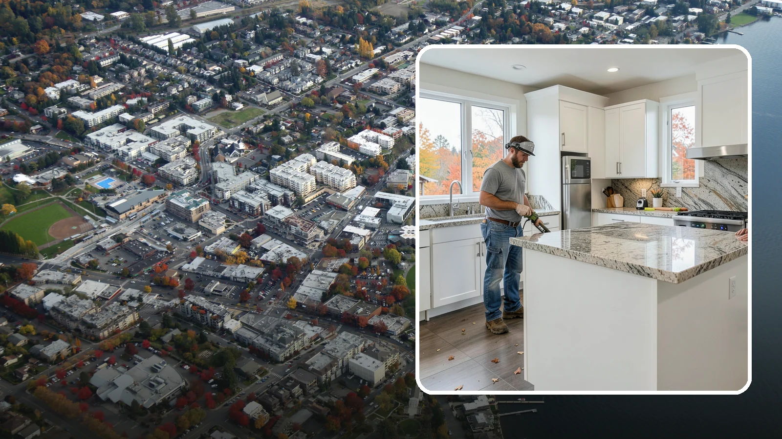 Granite Countertop Installation in Kirkland, King County, WA - Natural granite countertop installation offering one-of-a-kind stone patterns and rugged heat-resistant durability.