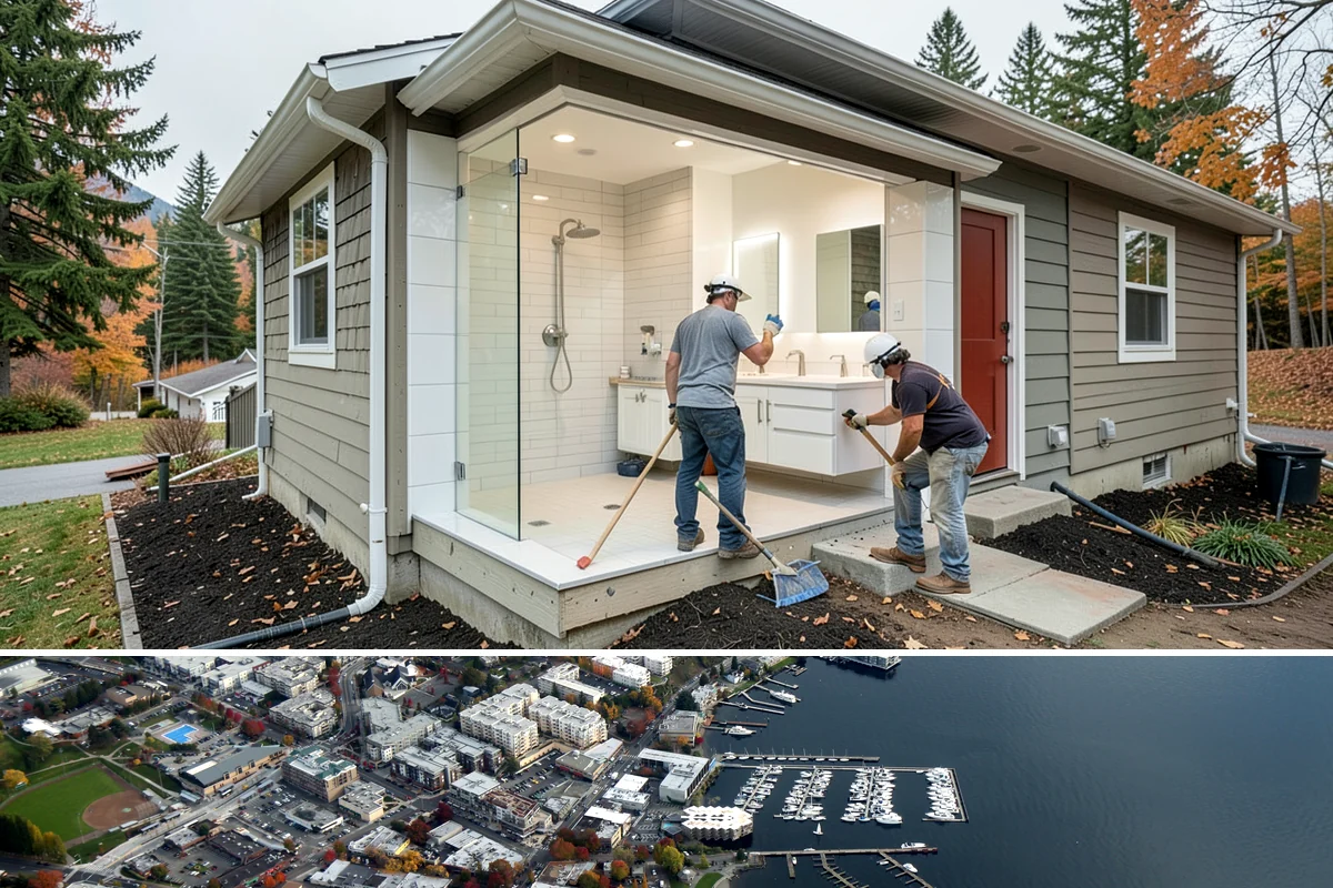 Granite Countertop Installation in Kirkland, King County, WA - Granite installs indoors year-round, letting you upgrade your kitchen even through the rainy Western Washington winter.