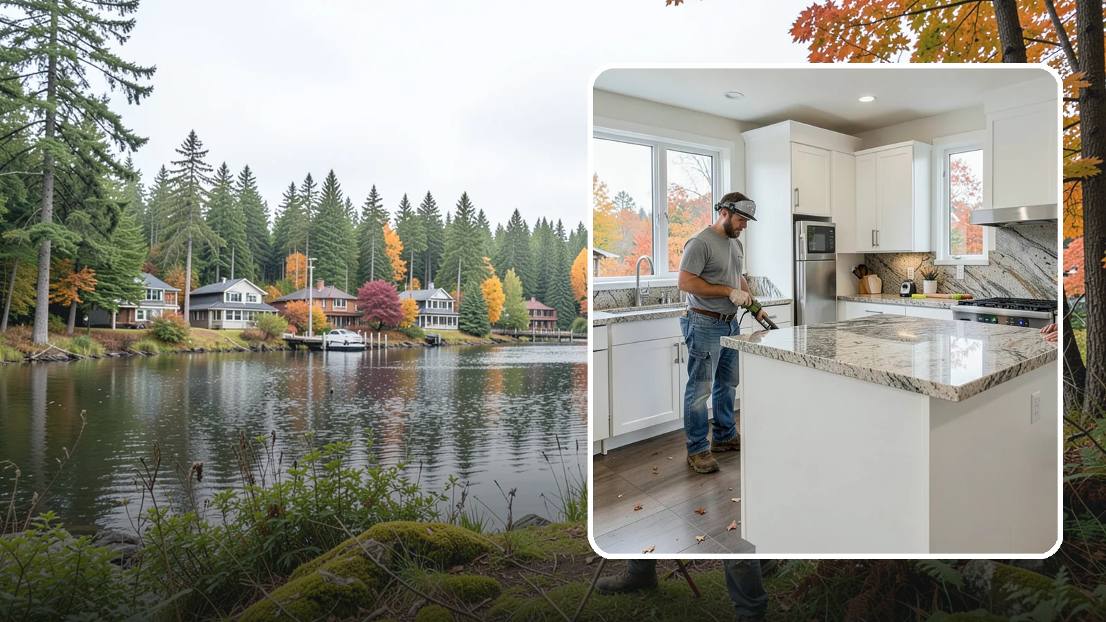 Granite Countertop Installation in La Conner, Skagit County, WA - Natural granite countertop installation offering one-of-a-kind stone patterns and rugged heat-resistant durability.