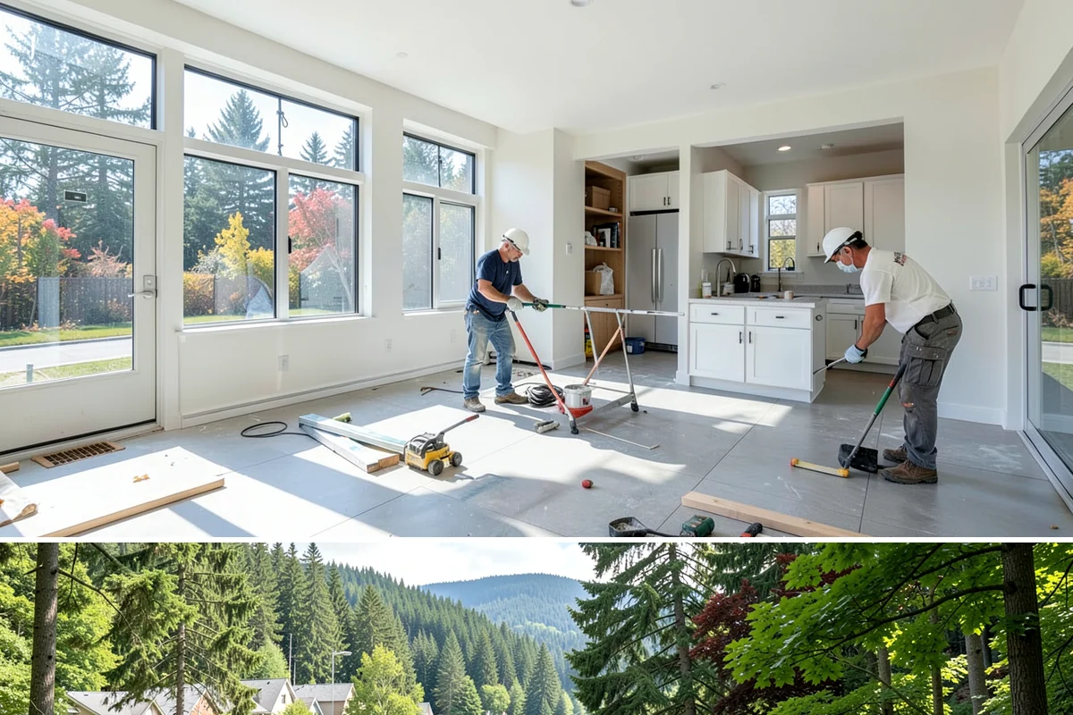 Granite Countertop Installation in Lake Forest Park, King County, WA - Granite installs indoors year-round, letting you upgrade your kitchen even through the rainy Western Washington winter.