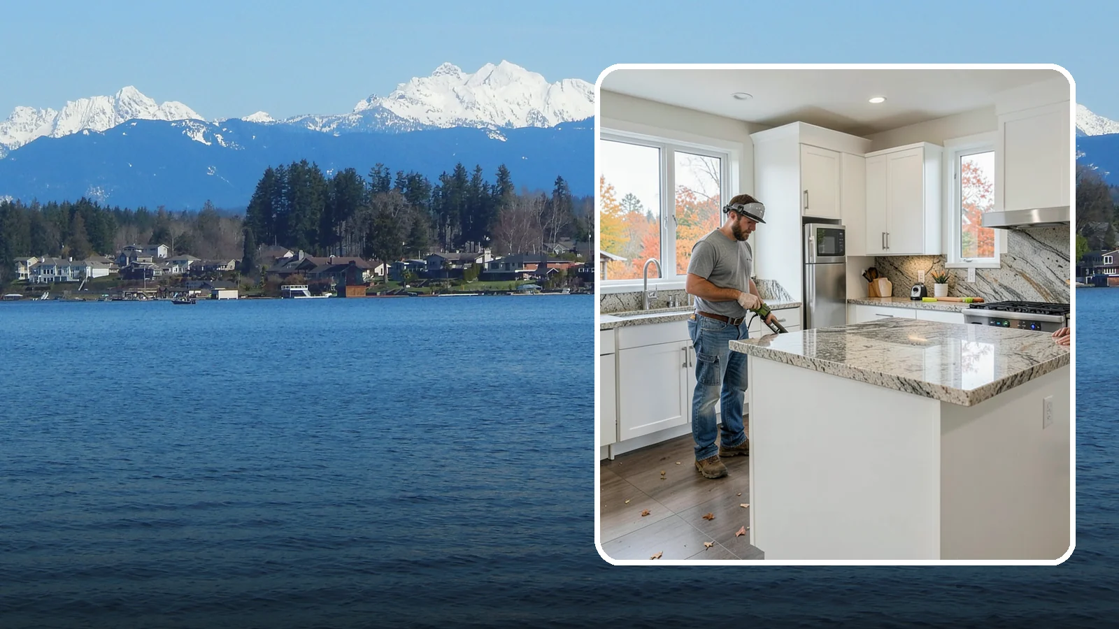 Granite Countertop Installation in Lake Stevens, Snohomish County, WA - Natural granite countertop installation offering one-of-a-kind stone patterns and rugged heat-resistant durability.