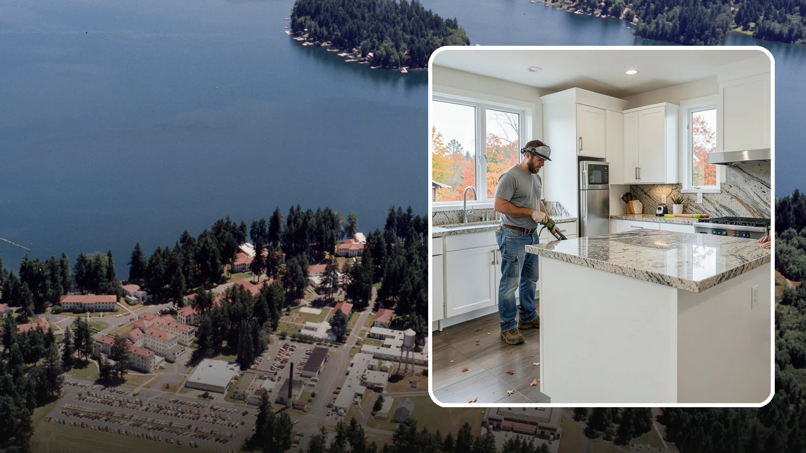 Granite Countertop Installation in Lakewood, Pierce County, WA - Natural granite countertop installation offering one-of-a-kind stone patterns and rugged heat-resistant durability.