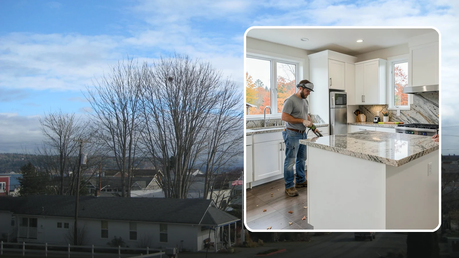 Granite Countertop Installation in Langley, Island County, WA - Natural granite countertop installation offering one-of-a-kind stone patterns and rugged heat-resistant durability.
