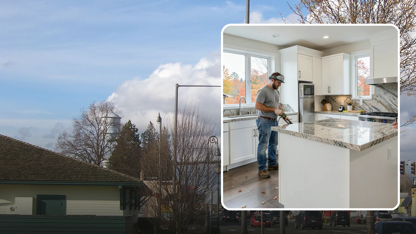Granite Countertop Installation in Marysville, Snohomish County, WA - Natural granite countertop installation offering one-of-a-kind stone patterns and rugged heat-resistant durability.