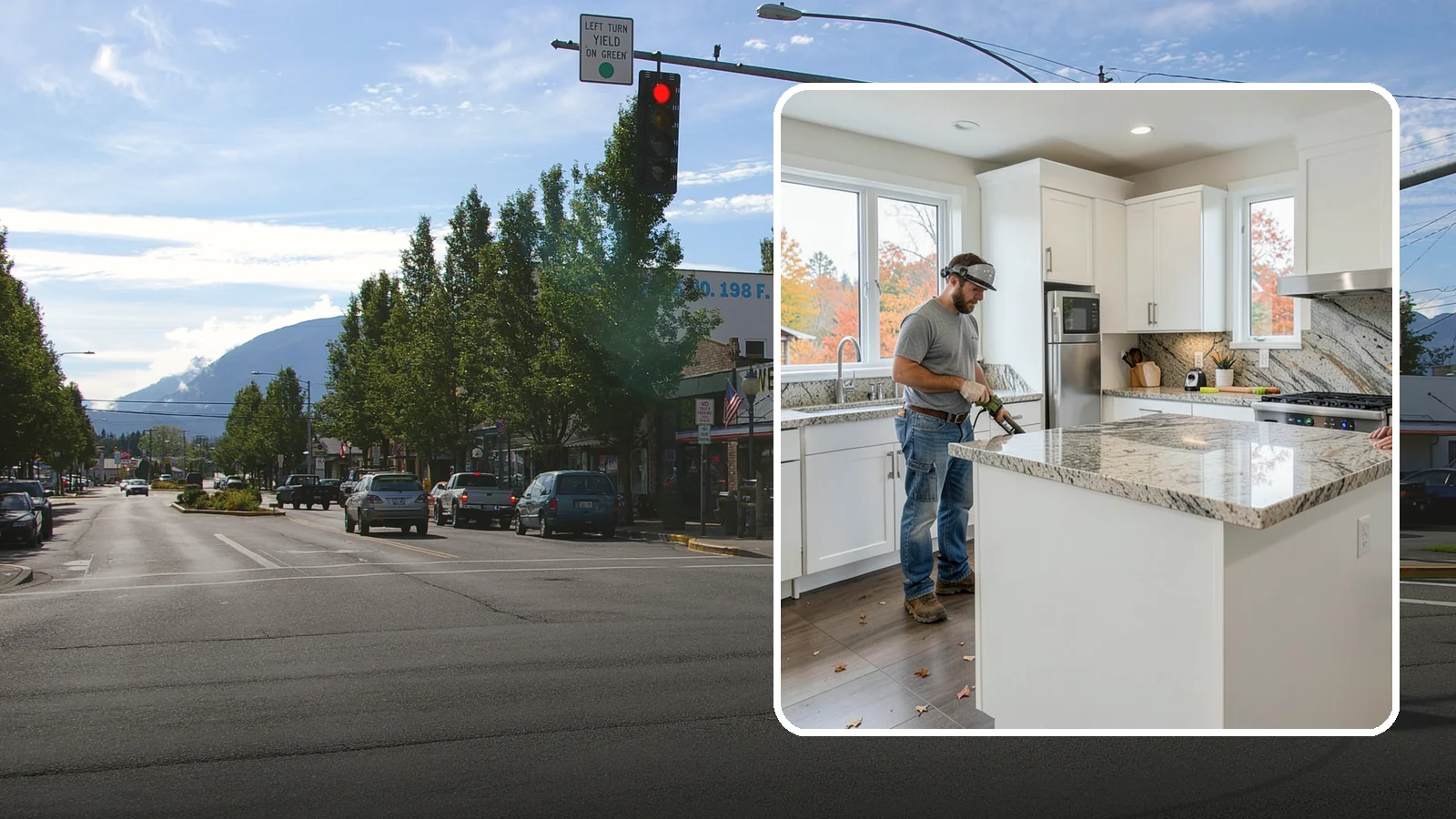 Granite Countertop Installation in North Bend, King County, WA - Natural granite countertop installation offering one-of-a-kind stone patterns and rugged heat-resistant durability.
