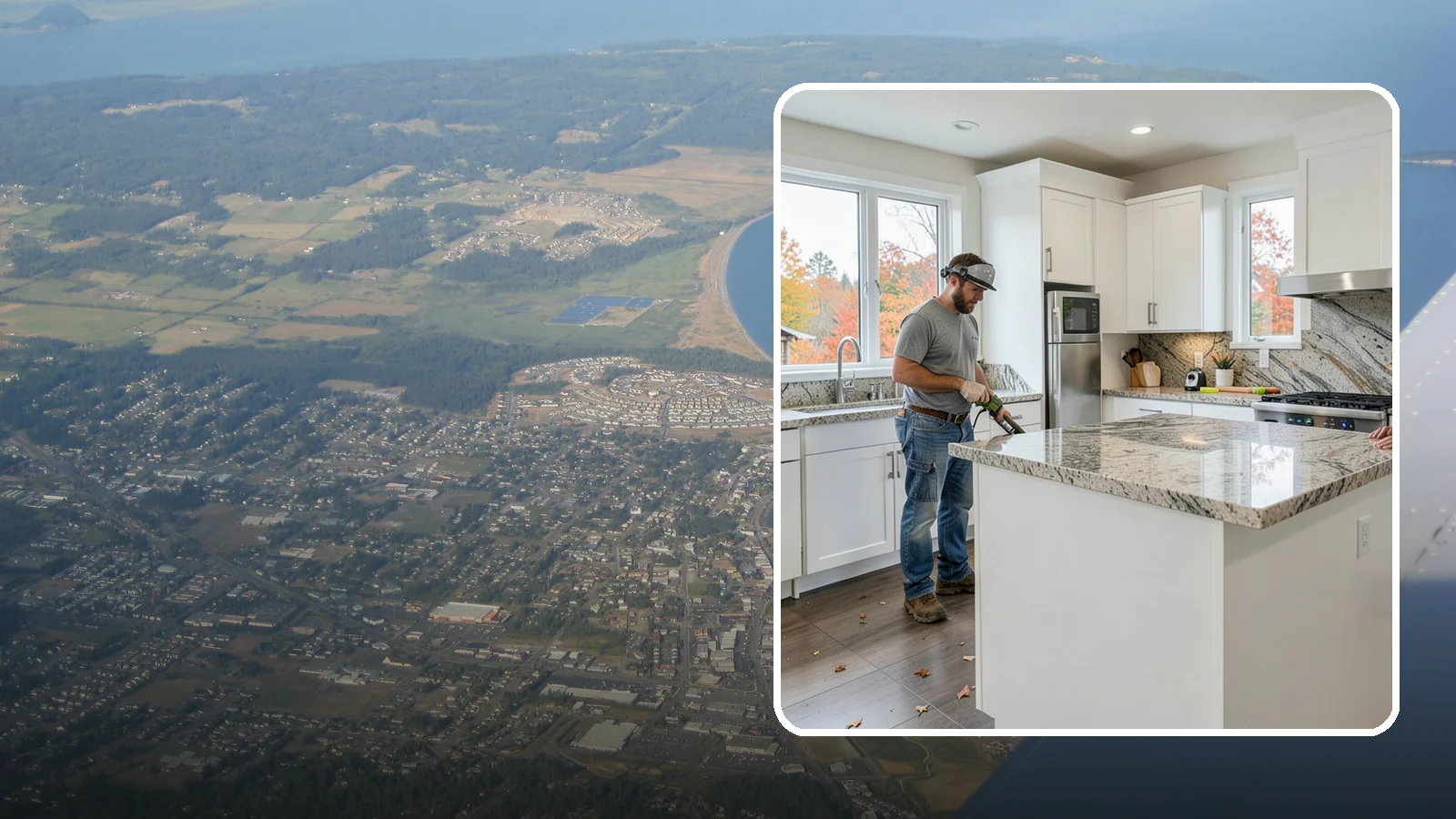 Granite Countertop Installation in Oak Harbor, Island County, WA - Natural granite countertop installation offering one-of-a-kind stone patterns and rugged heat-resistant durability.