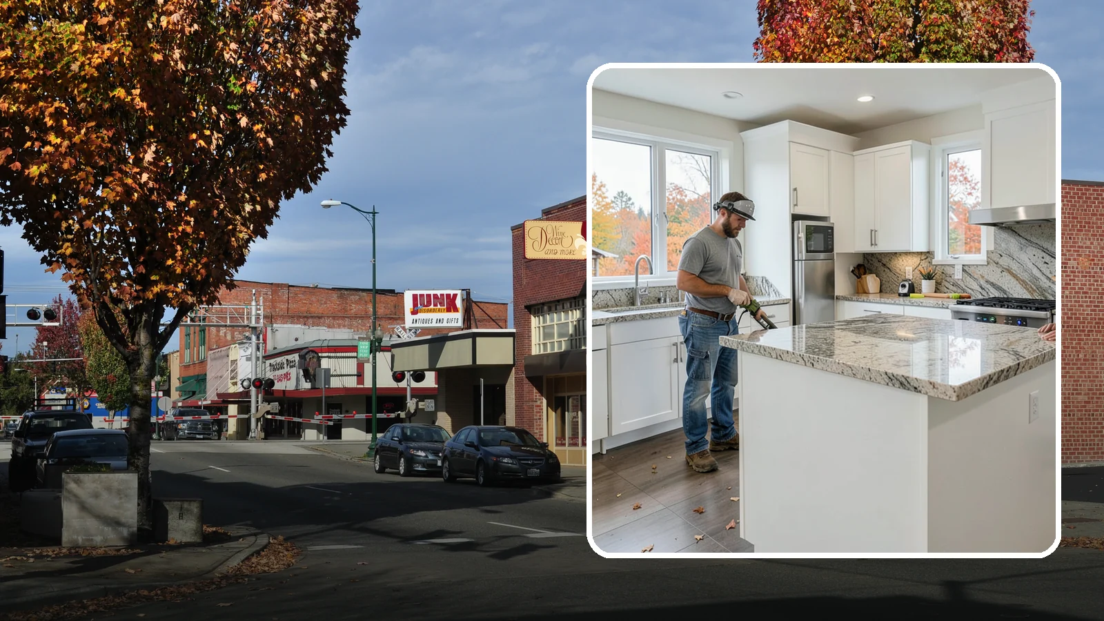 Granite Countertop Installation in Puyallup, Pierce County, WA - Natural granite countertop installation offering one-of-a-kind stone patterns and rugged heat-resistant durability.