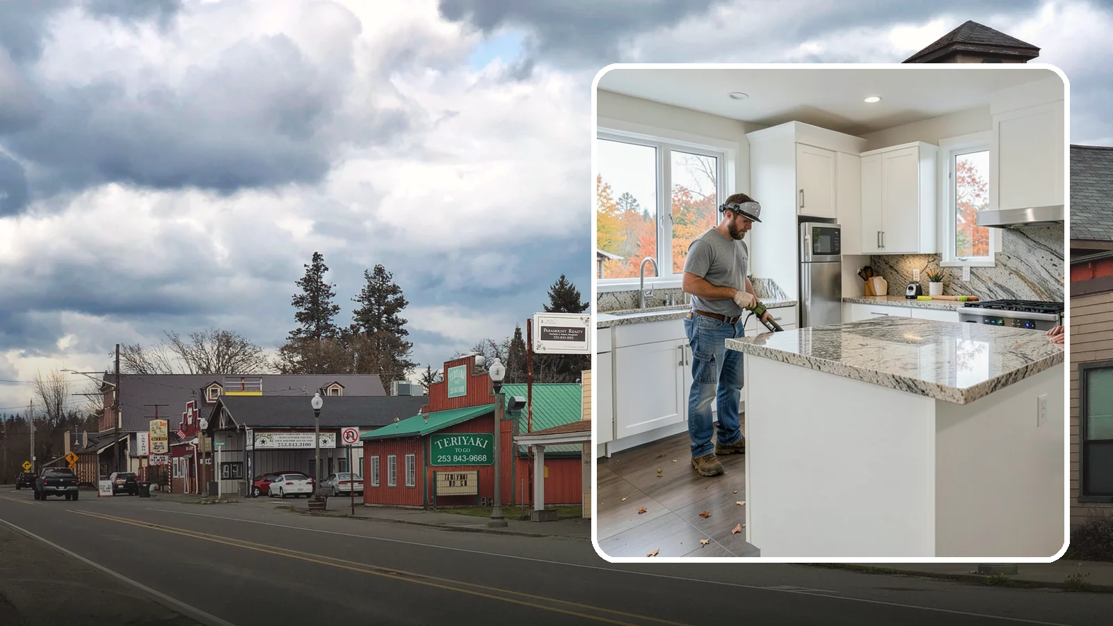 Granite Countertop Installation in Roy, Pierce County, WA - Natural granite countertop installation offering one-of-a-kind stone patterns and rugged heat-resistant durability.