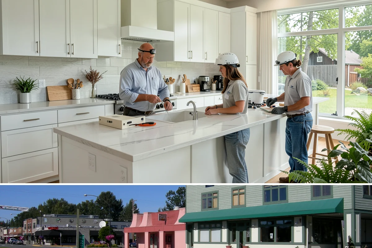 Granite Countertop Installation in Snoqualmie, King County, WA - Granite installs indoors year-round, letting you upgrade your kitchen even through the rainy Western Washington winter.