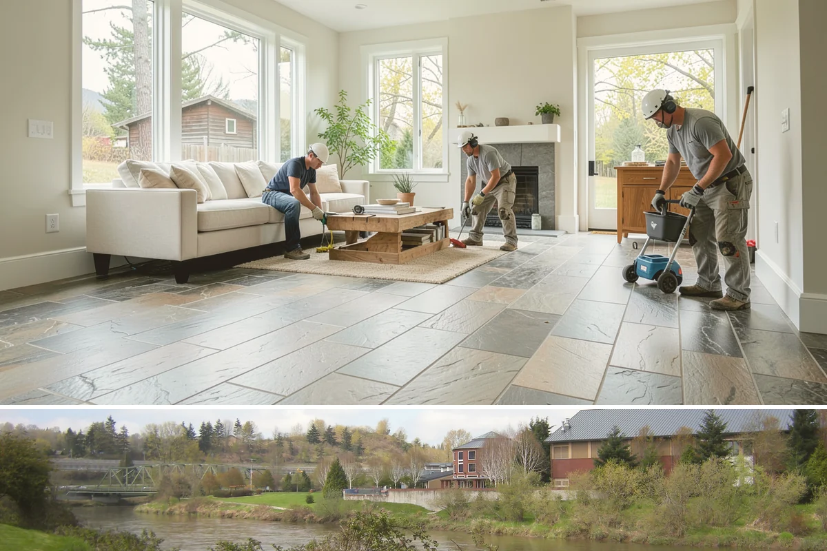 Granite Countertop Installation in Tukwila, King County, WA - Granite installs indoors year-round, letting you upgrade your kitchen even through the rainy Western Washington winter.
