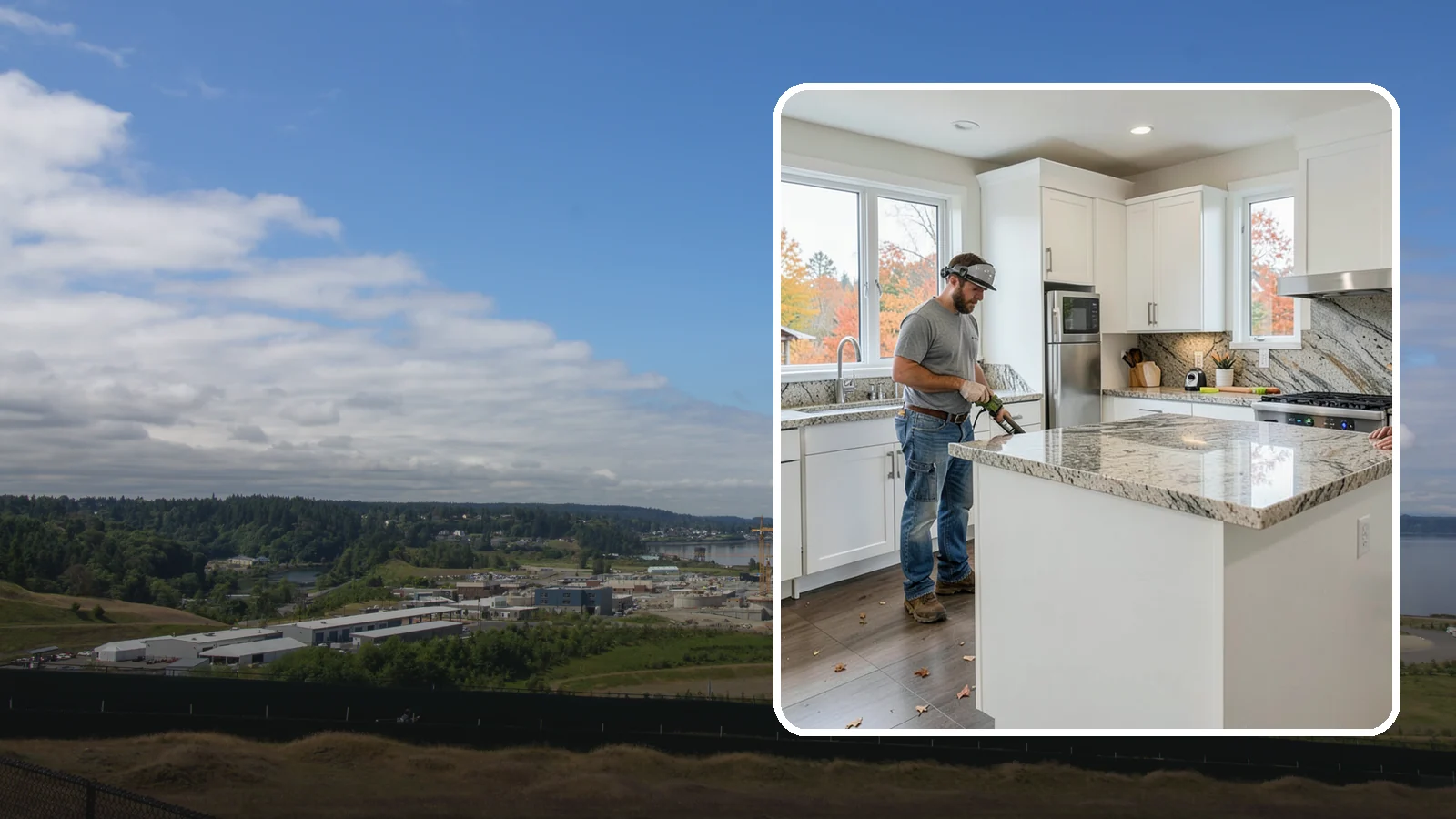 Granite Countertop Installation in University Place, Pierce County, WA - Natural granite countertop installation offering one-of-a-kind stone patterns and rugged heat-resistant durability.