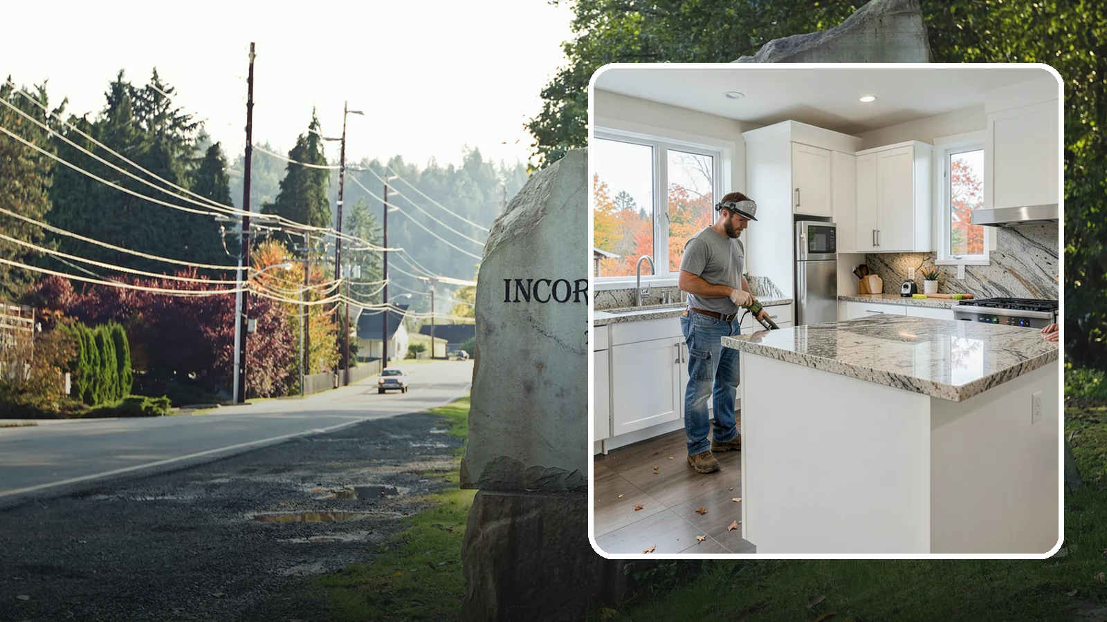 Granite Countertop Installation in Wilkeson, Pierce County, WA - Natural granite countertop installation offering one-of-a-kind stone patterns and rugged heat-resistant durability.