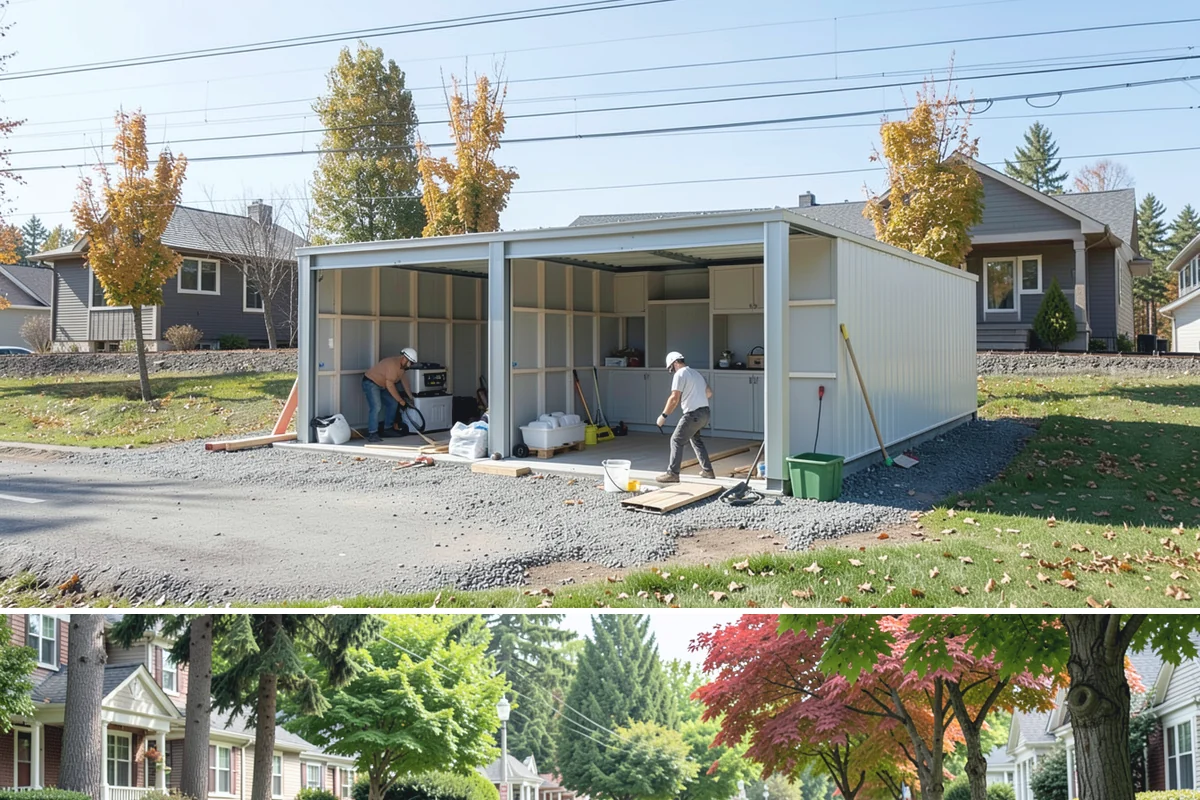 Gravel Driveway Installation in Beaux Arts Village, King County, WA - Gravel drives can be installed most of the year, but drier conditions help achieve firm compaction of the base.