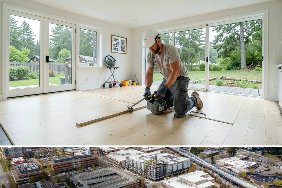 Gravel Driveway Installation in Redmond, King County, WA - Gravel drives can be installed most of the year, but drier conditions help achieve firm compaction of the base.