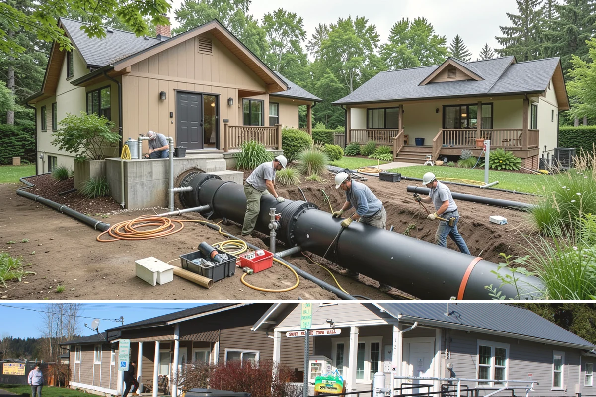 Gravel Driveway Installation in South Prairie, Pierce County, WA - Gravel drives can be installed most of the year, but drier conditions help achieve firm compaction of the base.