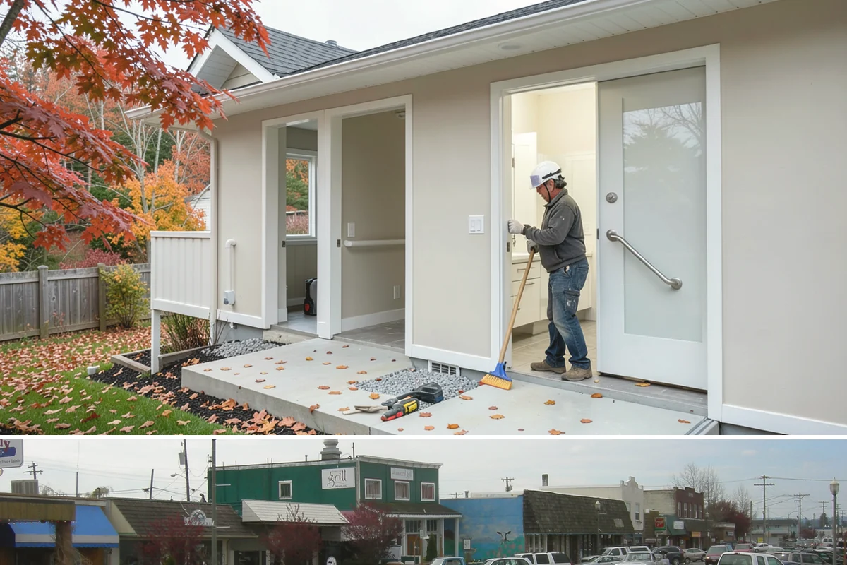 Gravel Driveway Installation in Stanwood, Snohomish County, WA - Gravel drives can be installed most of the year, but drier conditions help achieve firm compaction of the base.