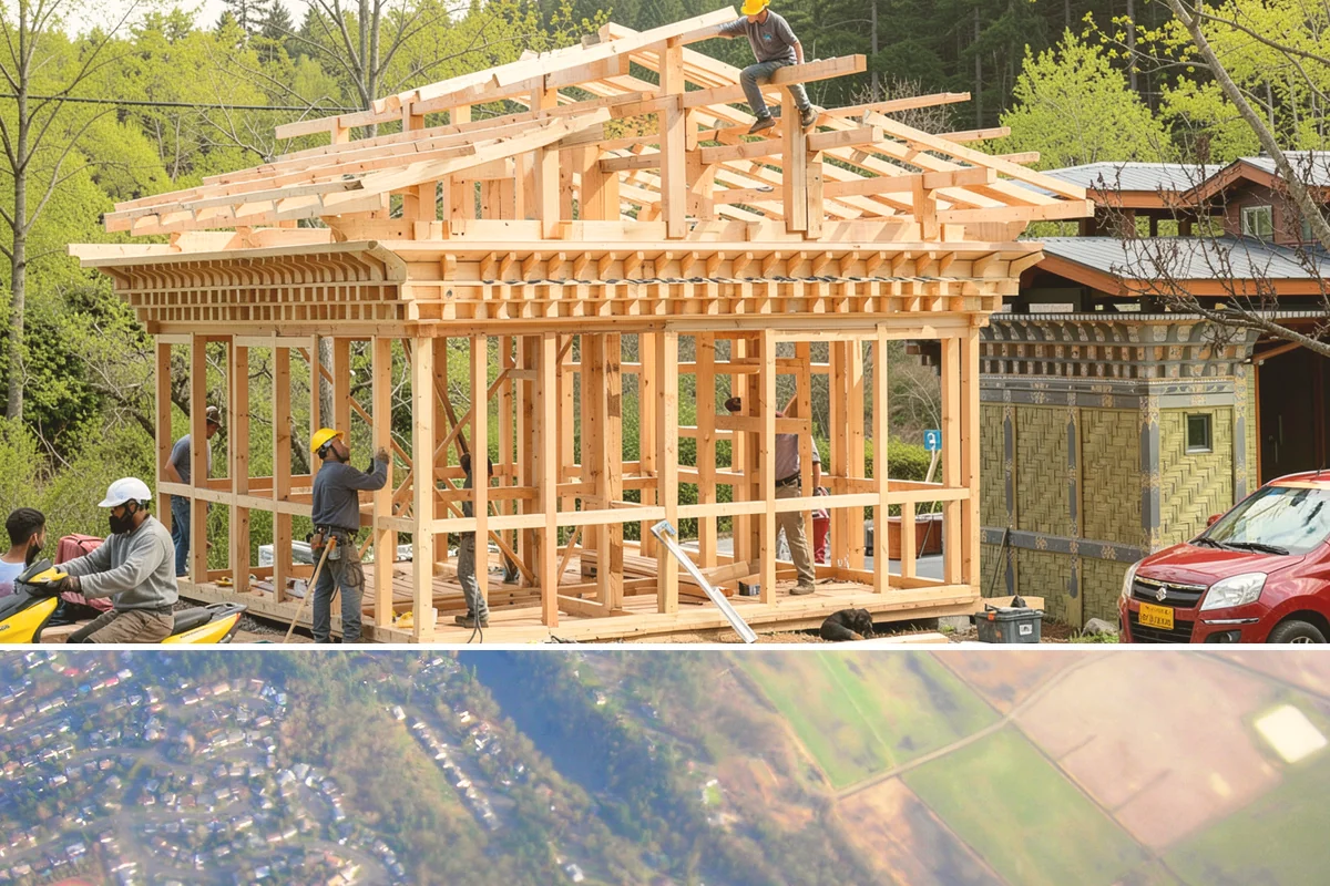 Greenhouse Construction in Algona, King County, WA - Building in late winter or early spring readies the greenhouse just in time to start the season's seedlings.