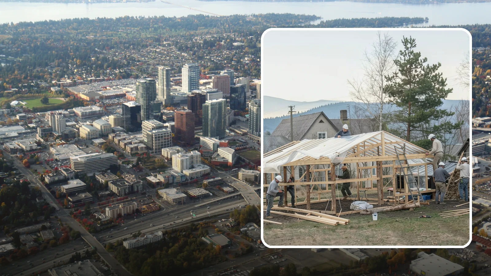 Greenhouse Construction in Bellevue, King County, WA - A glazed growing structure built to extend the gardening season in the PNW climate.