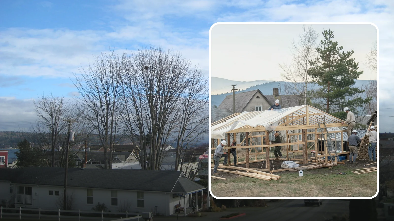 Greenhouse Construction in Langley, Island County, WA - A glazed growing structure built to extend the gardening season in the PNW climate.