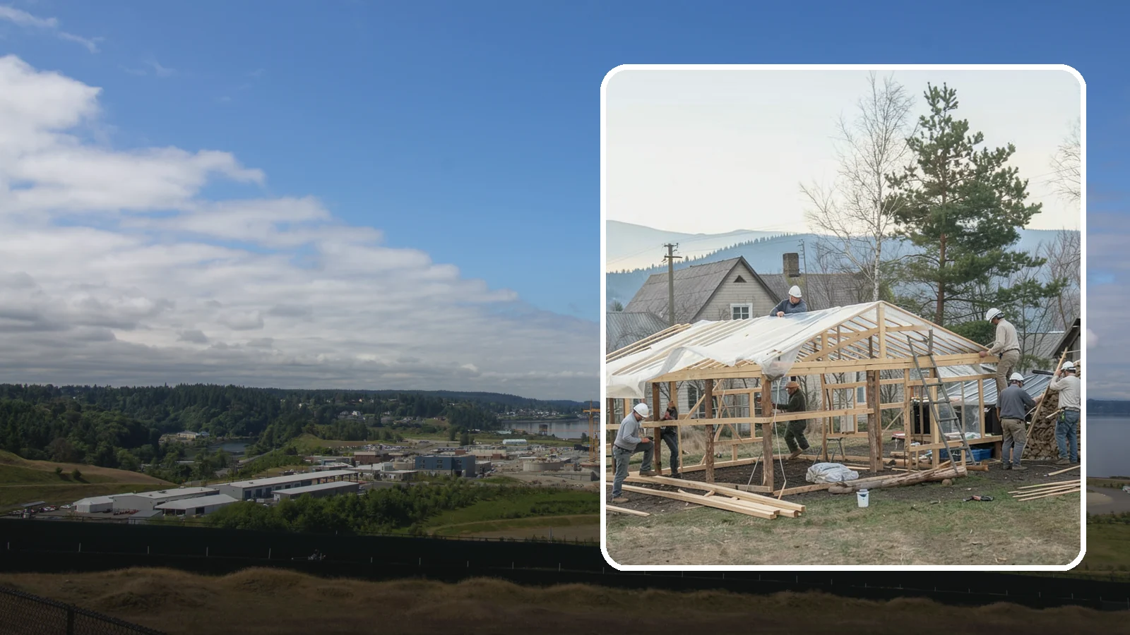Greenhouse Construction in University Place, Pierce County, WA - A glazed growing structure built to extend the gardening season in the PNW climate.