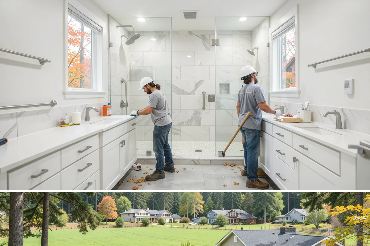 Guest Bathroom Remodel in Lyman, Skagit County, WA - Many homeowners schedule guest bath updates in autumn so the room is ready before holiday visitors arrive.