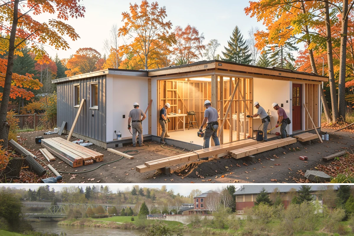Guest House Construction in Tukwila, King County, WA - Guest house exterior construction is best scheduled for drier months, positioning the unit ready before summer visiting season.