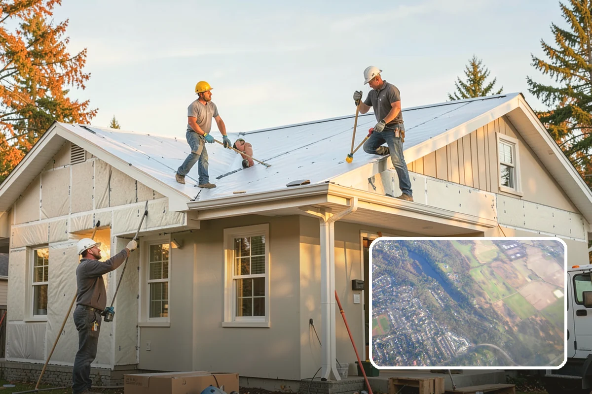Gut Renovation in Algona, King County, WA - A complete fresh start down to the framing