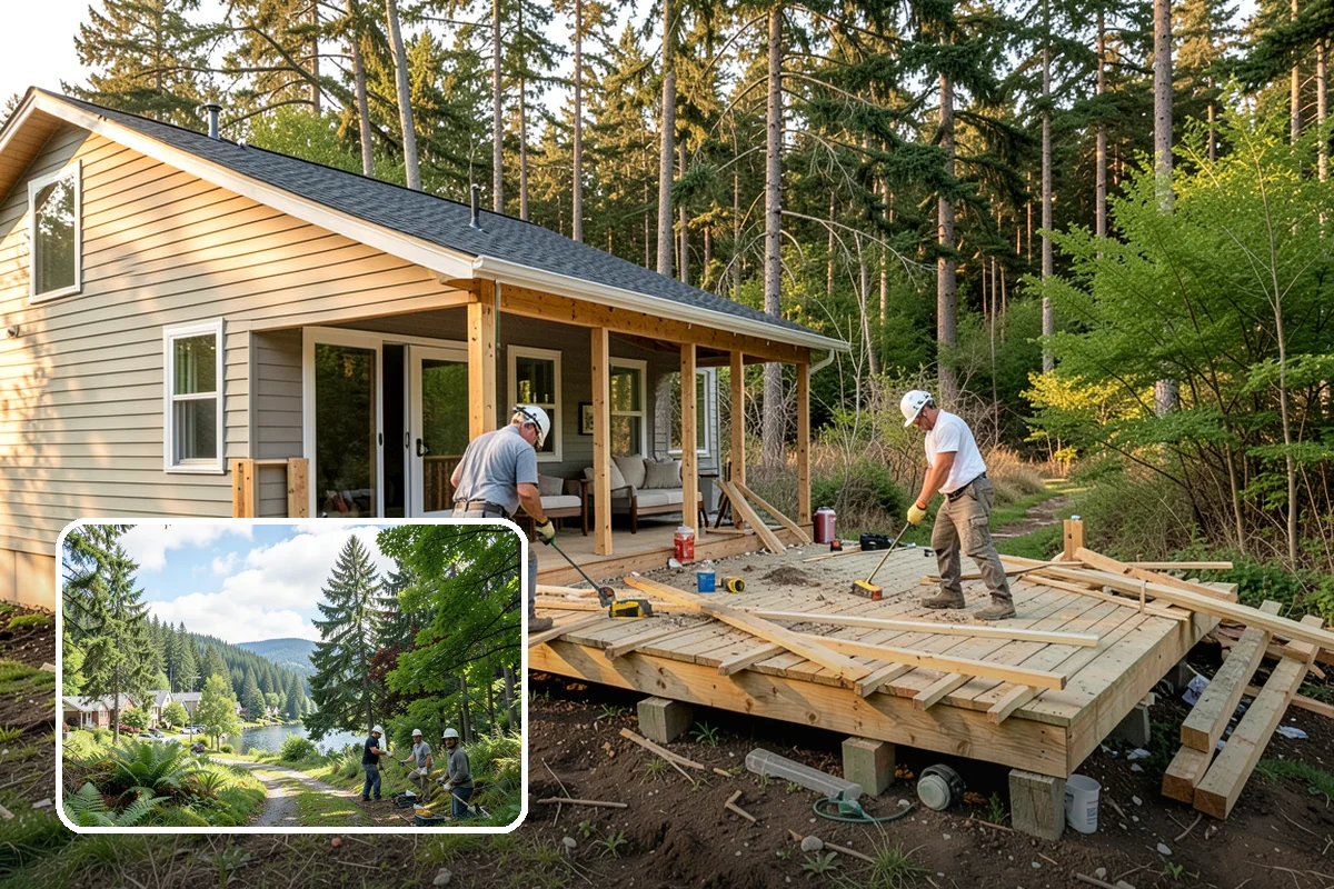 Gut Renovation in Lake Forest Park, King County, WA - A complete fresh start down to the framing