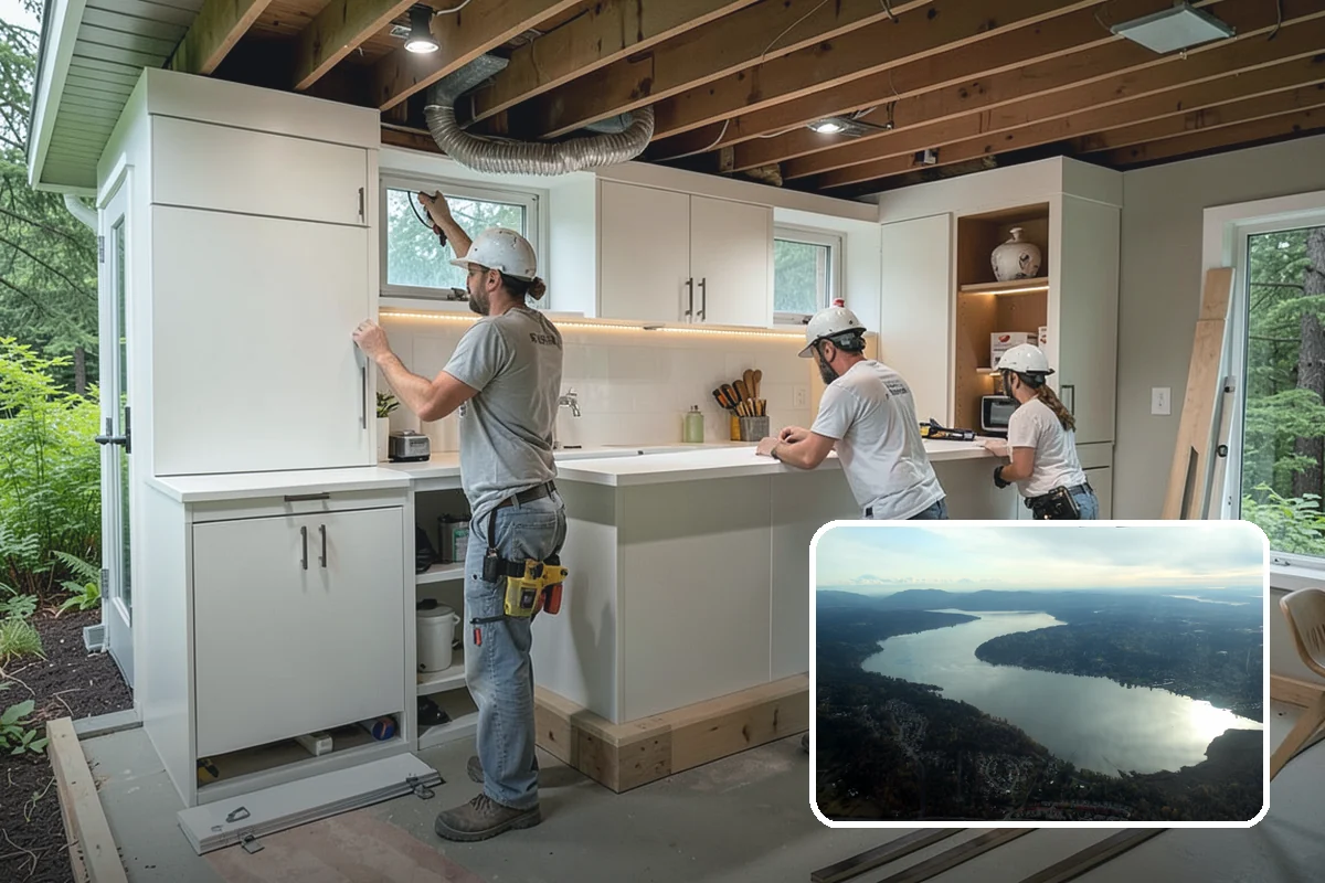Gut Renovation in Sammamish, King County, WA - A complete fresh start down to the framing