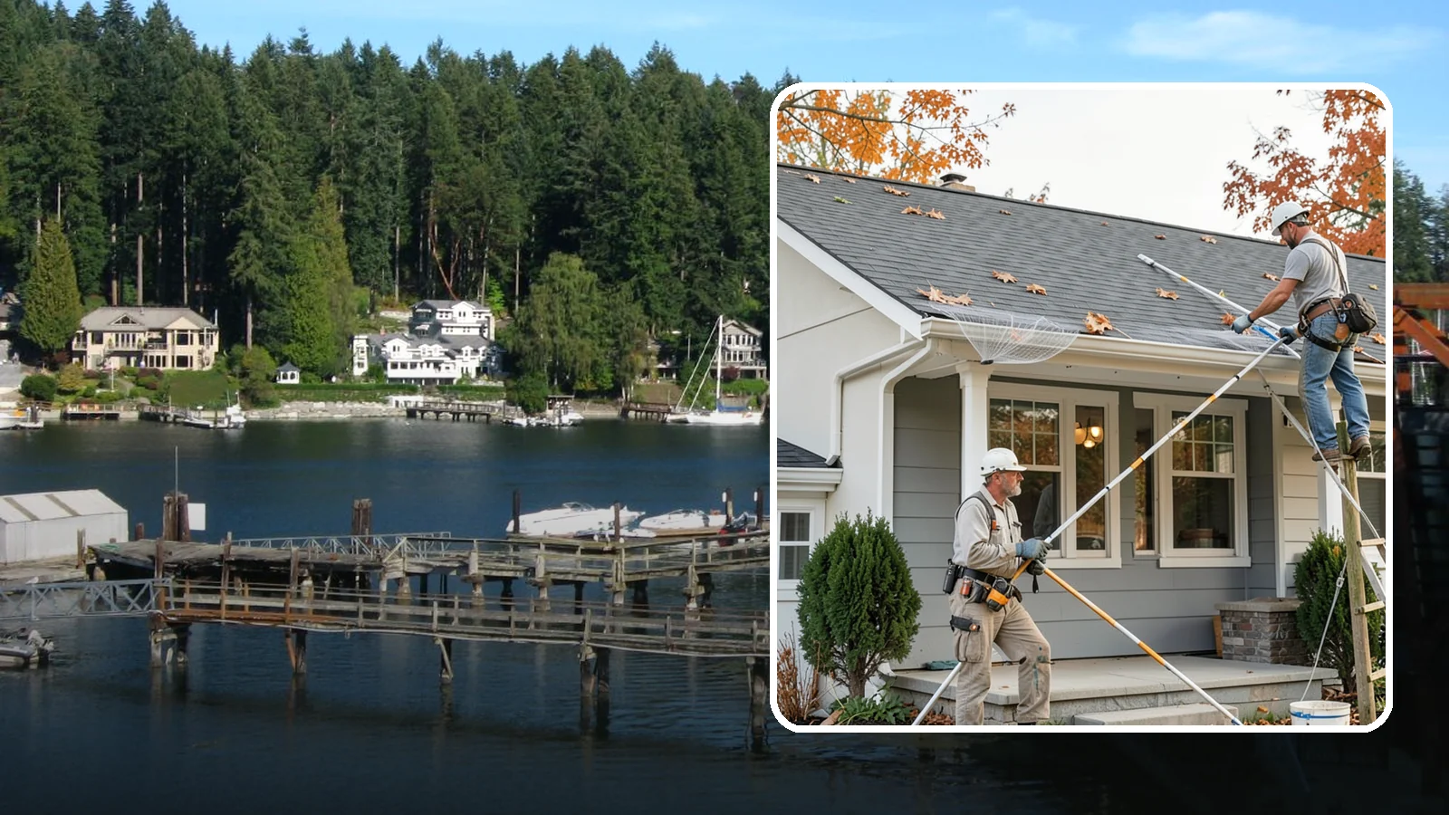 Gutter Guard Installation in Gig Harbor, Pierce County, WA - We install gutter guards that keep leaves and debris out so water flows freely all year.