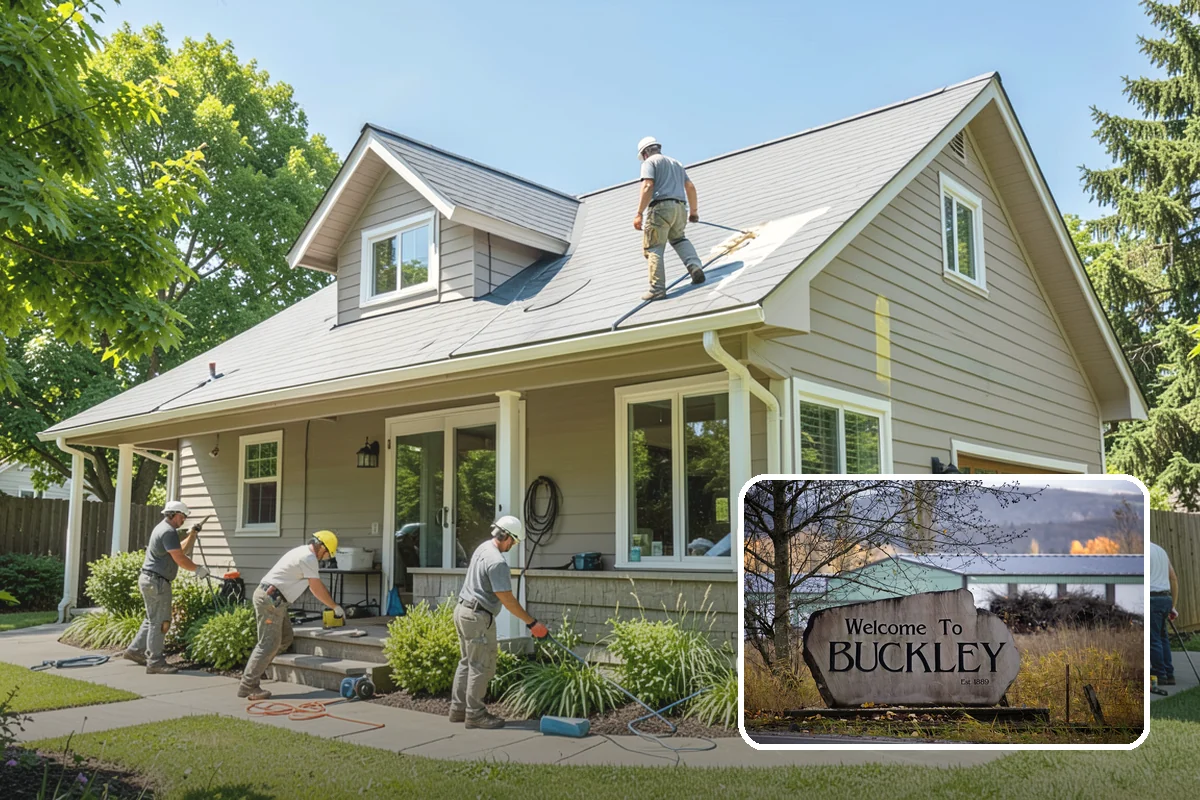 Gutter Installation in Buckley, Pierce County, WA - Directs heavy PNW rainfall away from the home