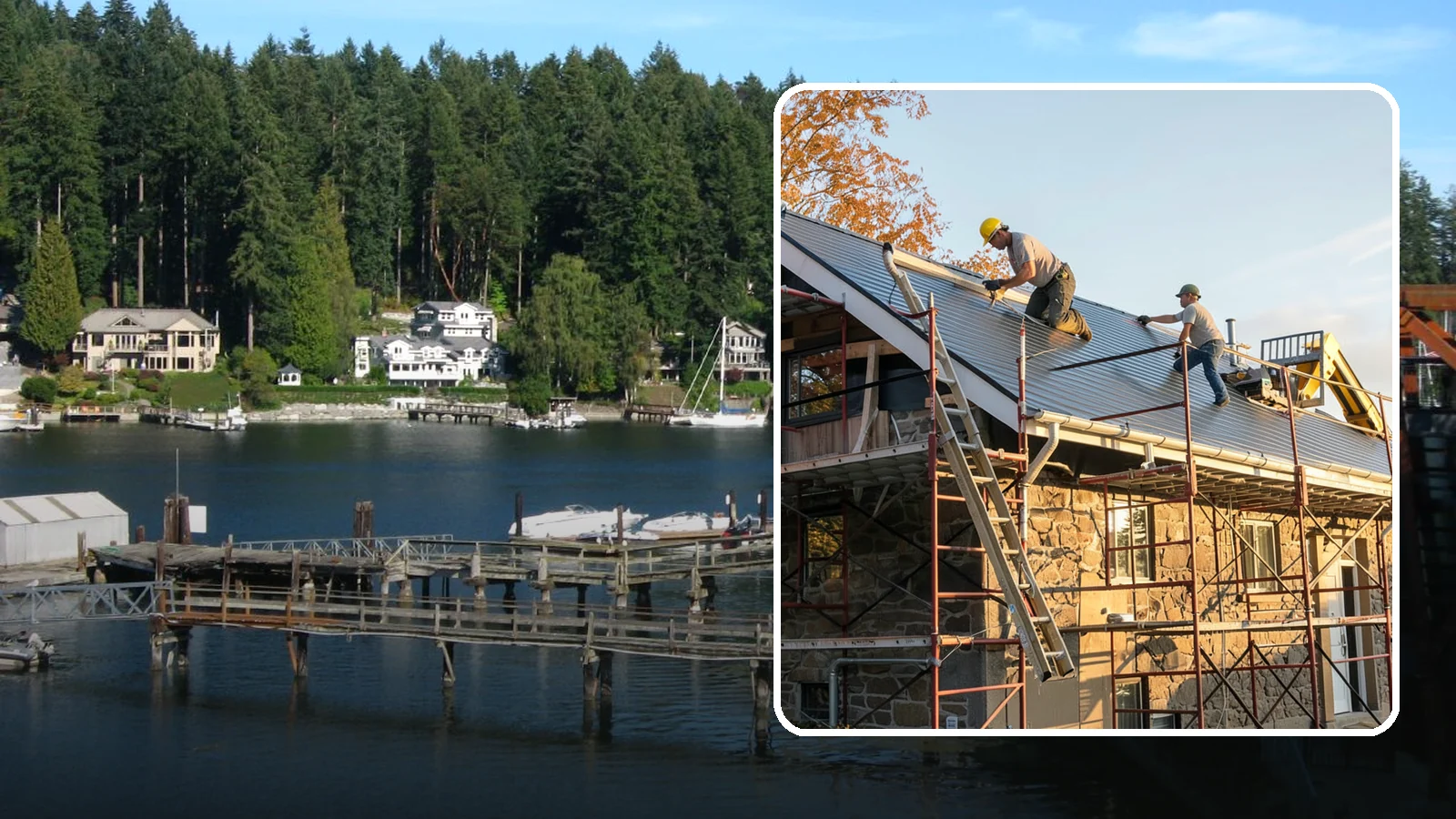 Gutter Installation in Gig Harbor, Pierce County, WA - We install gutter systems that channel Western Washington's heavy rainfall safely away from your home.