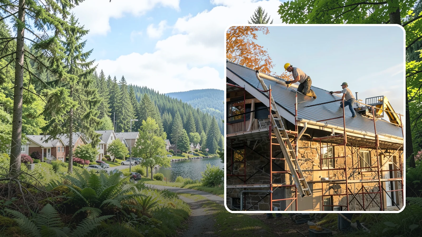 Gutter Installation in Lake Forest Park, King County, WA - We install gutter systems that channel Western Washington's heavy rainfall safely away from your home.