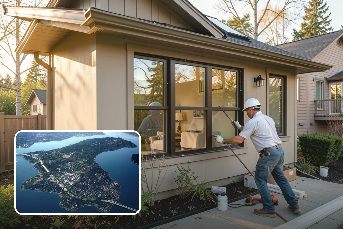 Gutter Installation in Mercer Island, King County, WA - Directs heavy PNW rainfall away from the home