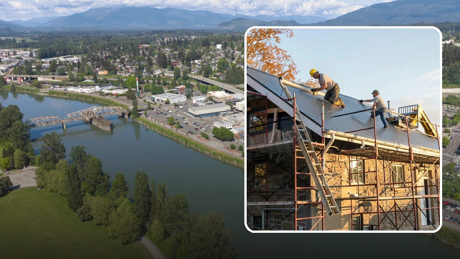 Gutter Installation in Mount Vernon, Skagit County, WA - We install gutter systems that channel Western Washington's heavy rainfall safely away from your home.