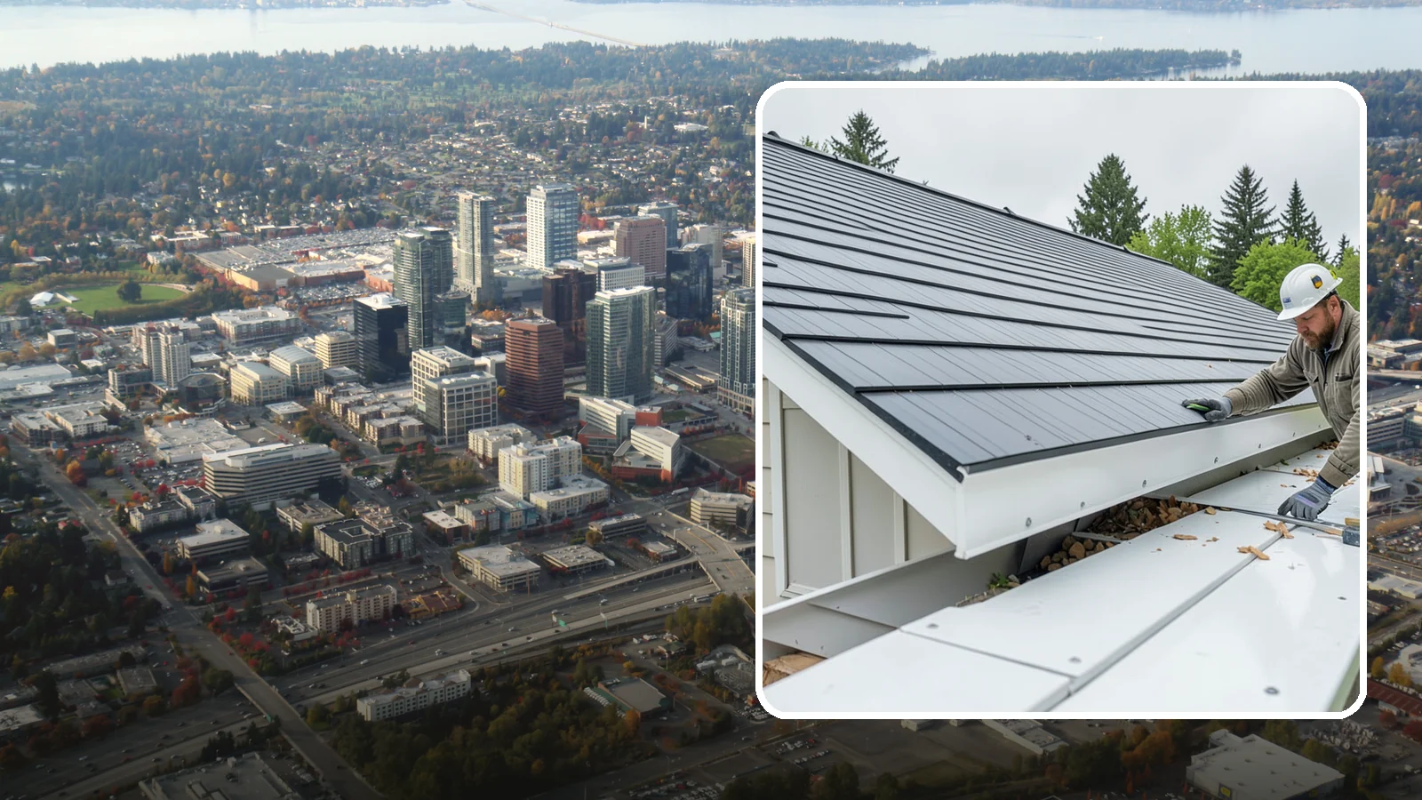 Gutter Repair in Bellevue, King County, WA - We repair leaks, sags, and clogs to restore your existing gutters to reliable working order.