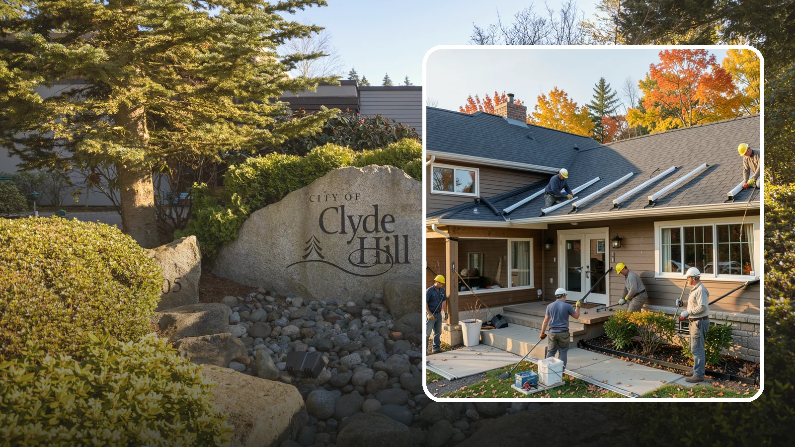 Gutter Replacement in Clyde Hill, King County, WA - We replace old, sagging, or leaking gutters with a properly sized system built for our climate.