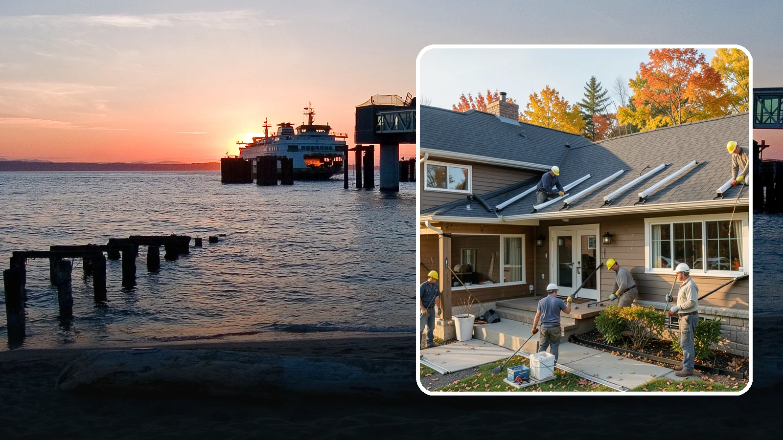 Gutter Replacement in Edmonds, Snohomish County, WA - We replace old, sagging, or leaking gutters with a properly sized system built for our climate.