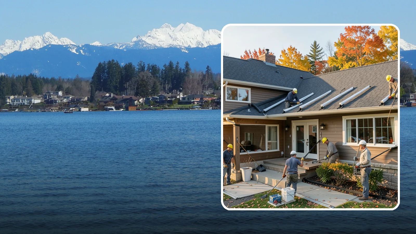 Gutter Replacement in Lake Stevens, Snohomish County, WA - We replace old, sagging, or leaking gutters with a properly sized system built for our climate.