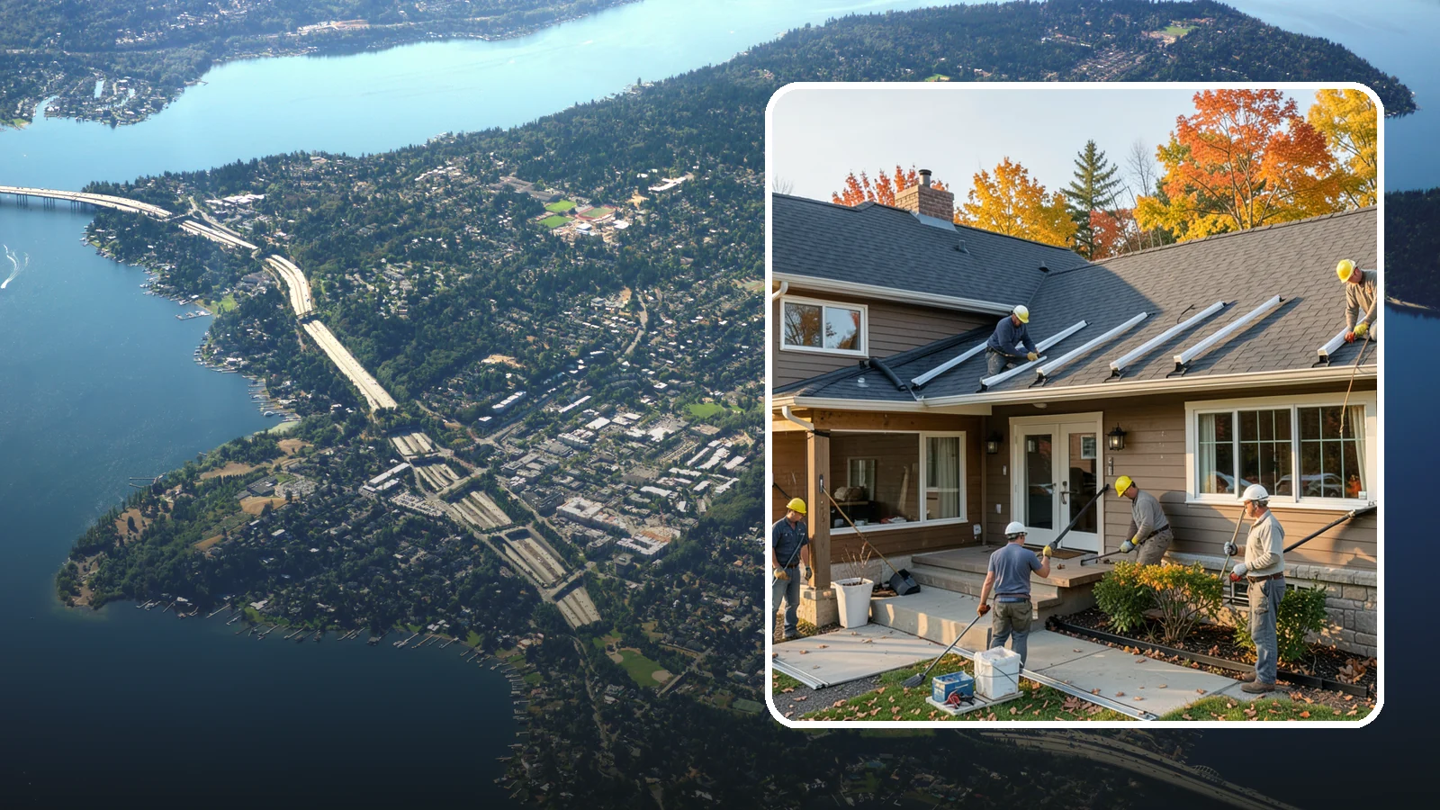 Gutter Replacement in Mercer Island, King County, WA - We replace old, sagging, or leaking gutters with a properly sized system built for our climate.