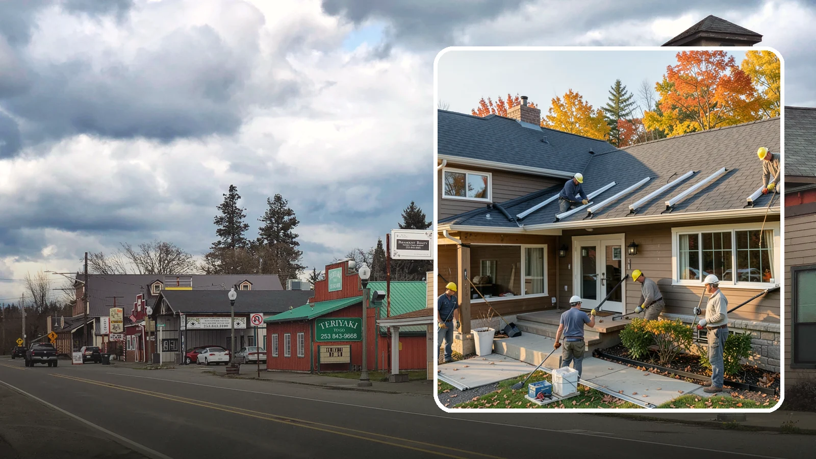 Gutter Replacement in Roy, Pierce County, WA - We replace old, sagging, or leaking gutters with a properly sized system built for our climate.